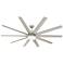 72" Hunter Overton Matte Nickel Damp LED Large Fan with Wall Control