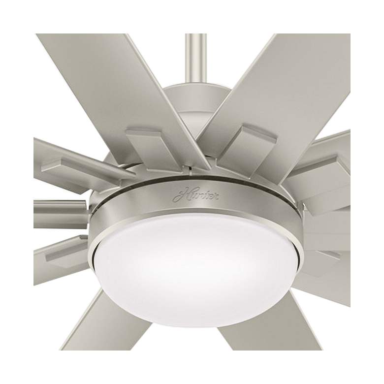 Image 4 72" Hunter Overton Matte Nickel Damp LED Large Fan with Wall Control more views