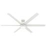 72" Hunter Solaria LED Damp 6-Blade White Ceiling Fan with Remote