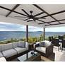 5_72" Hunter Solaria Matte Black Damp Rated Large Fan with Wall Control more views