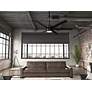 6_72" Hunter Solaria Matte Black Damp Rated Large Fan with Wall Control more views
