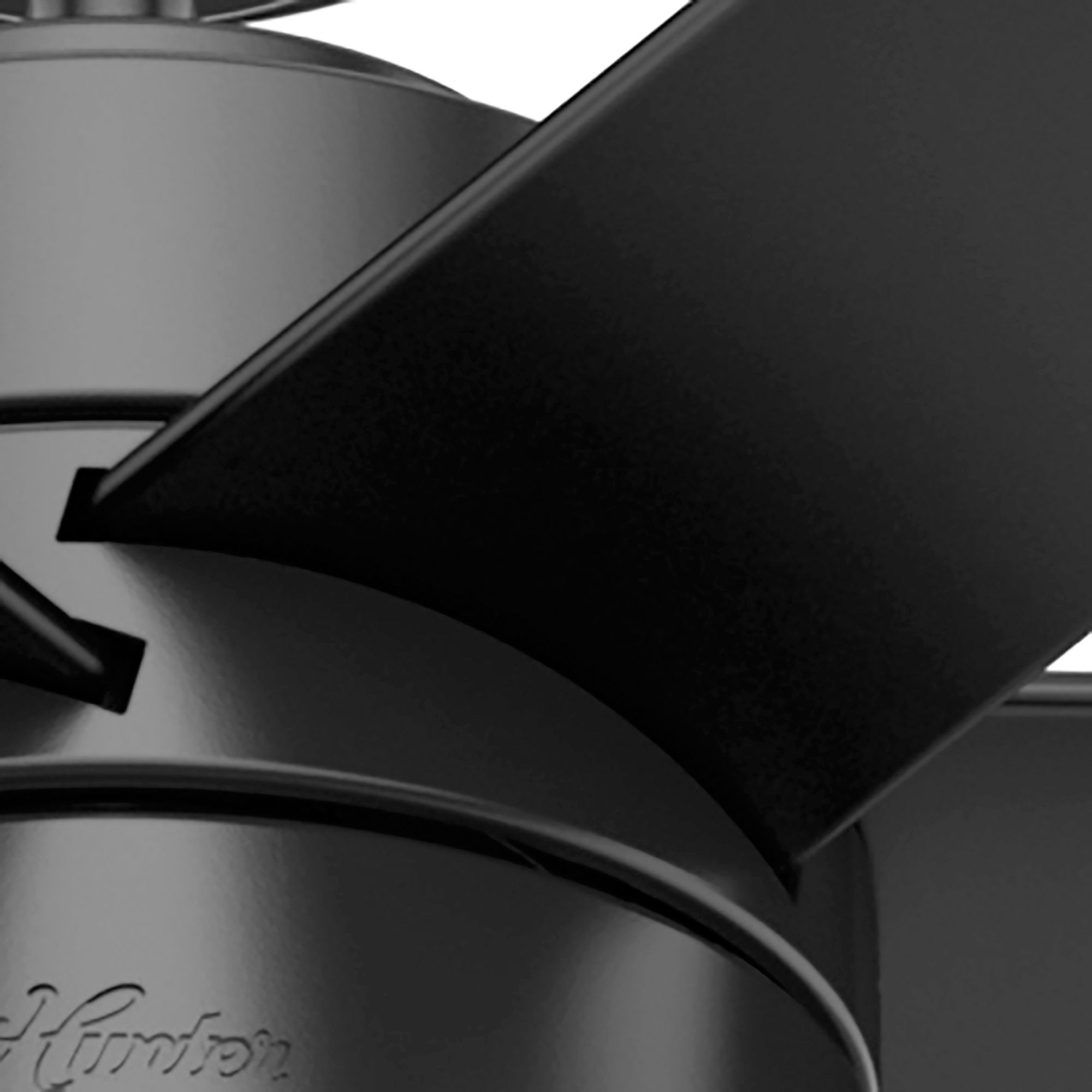 72" Hunter Solaria Matte Black Damp Rated Large Fan with Wall Control