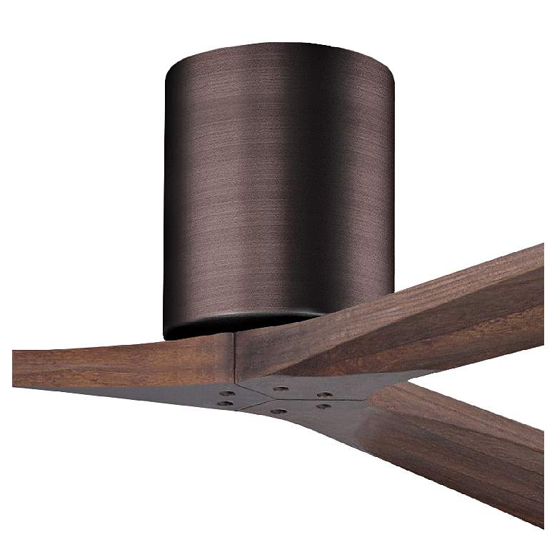 Image 2 72" Irene-3H Brushed Bronze Ceiling Fan with Walnut Blades more views