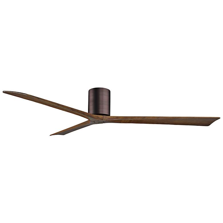 Image 3 72" Irene-3H Brushed Bronze Ceiling Fan with Walnut Blades more views