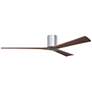 1_72" Irene-3H Brushed Nickel Ceiling Fan with Walnut Blades