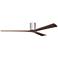 72" Irene-3H Brushed Nickel Ceiling Fan with Walnut Blades