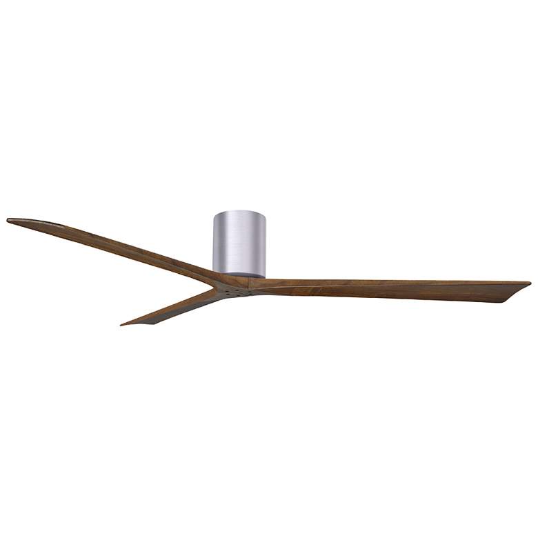 Image 2 72" Irene-3H Brushed Nickel Ceiling Fan with Walnut Blades more views