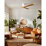 6_72" Irene-3H Gloss White Ceiling Fan with Light Maple Blades more views