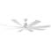 72" Kingston Matte White LED Damp Ceiling Fan