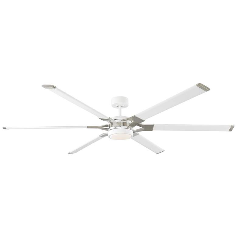 Image 2 72 inch Loft White and Steel LED Damp Rated Fan with Remote