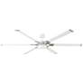 72" Loft White and Steel LED Damp Rated Fan with Remote