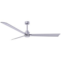 72&quot; Matthews Alessandra 3-Blade Brushed Nickel Ceiling Fan with Remote