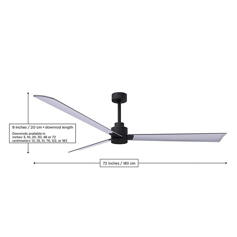 Image 4 72" Matthews Alessandra 3-Blade Brushed Nickel Ceiling Fan with Remote more views