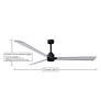 72" Matthews Alessandra 3-Blade Brushed Nickel Ceiling Fan with Remote