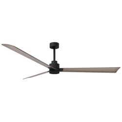 72&quot; Matthews Alessandra Black and Gray Ash Ceiling Fan with Remote