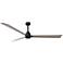 72" Matthews Alessandra Black and Gray Ash Ceiling Fan with Remote