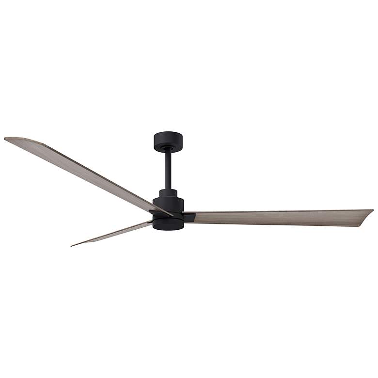 Image 1 72" Matthews Alessandra Black and Gray Ash Ceiling Fan with Remote