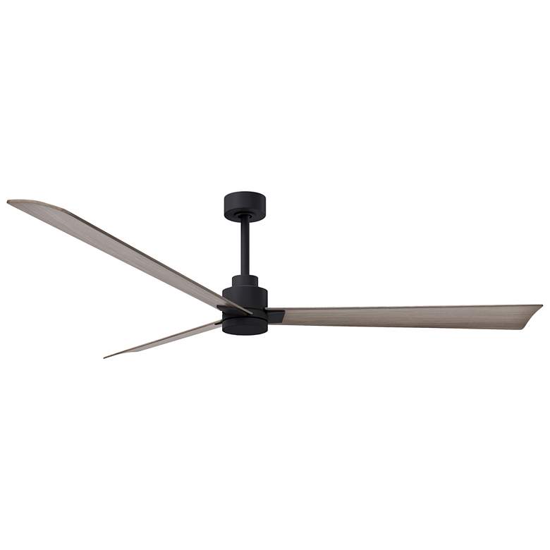 Image 1 72 inch Matthews Alessandra Black and Gray Ash Ceiling Fan with Remote