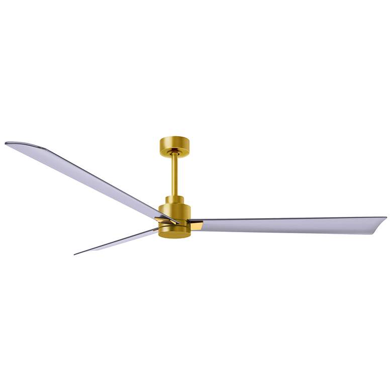 Image 1 72 inch Matthews Alessandra Brass and Nickel Ceiling Fan with Remote