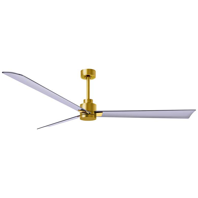 Image 3 72" Matthews Alessandra Brass and Nickel Ceiling Fan with Remote