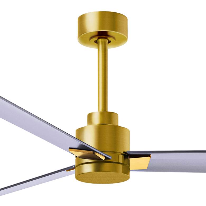Image 4 72" Matthews Alessandra Brass and Nickel Ceiling Fan with Remote more views