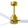 4_72" Matthews Alessandra Brass and White Ceiling Fan with Remote more views