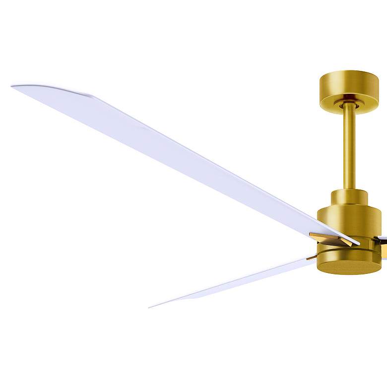 Image 5 72" Matthews Alessandra Brass and White Ceiling Fan with Remote more views