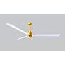 7_72" Matthews Alessandra Brass and White Ceiling Fan with Remote more views