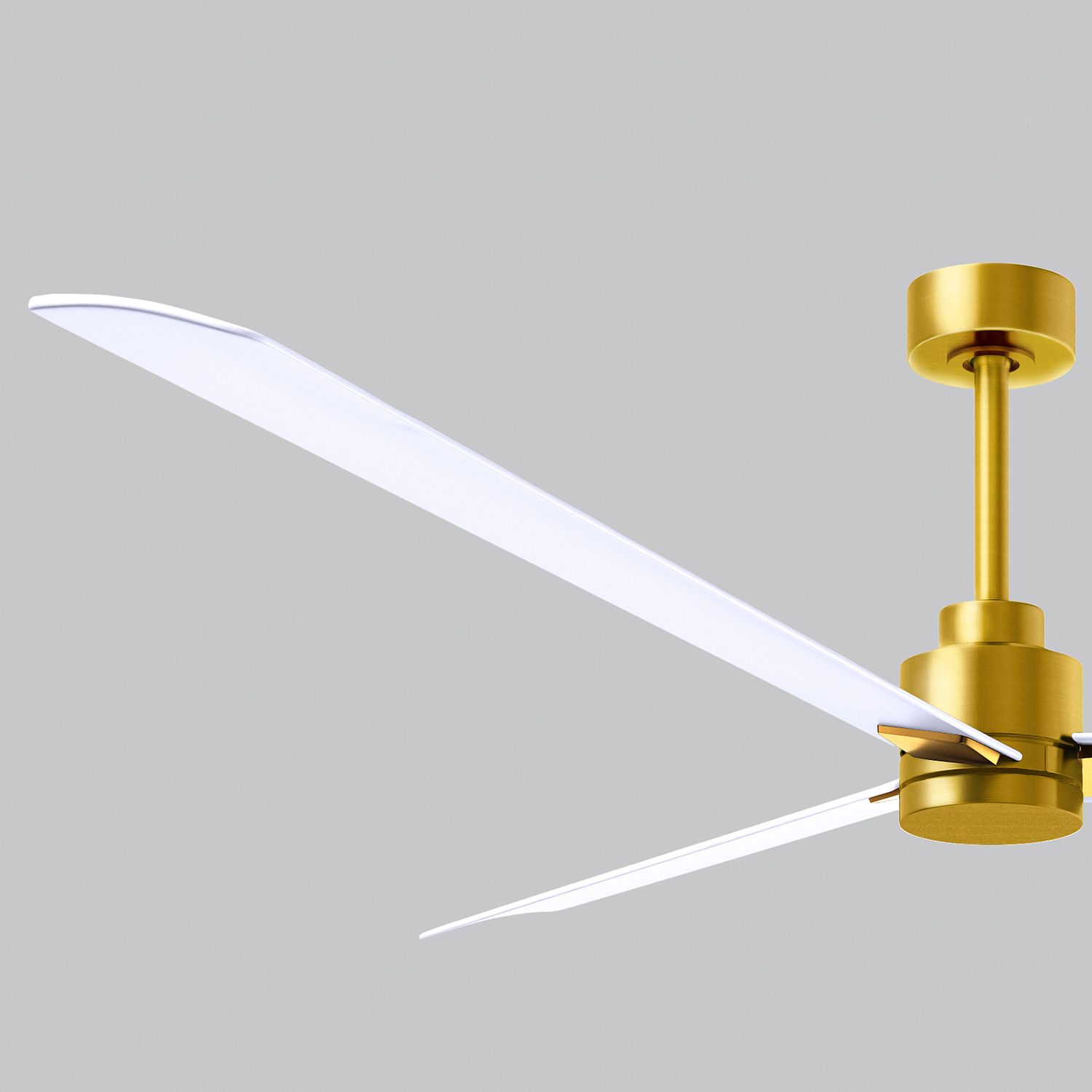 72" Matthews Alessandra Brass and White Ceiling Fan with Remote