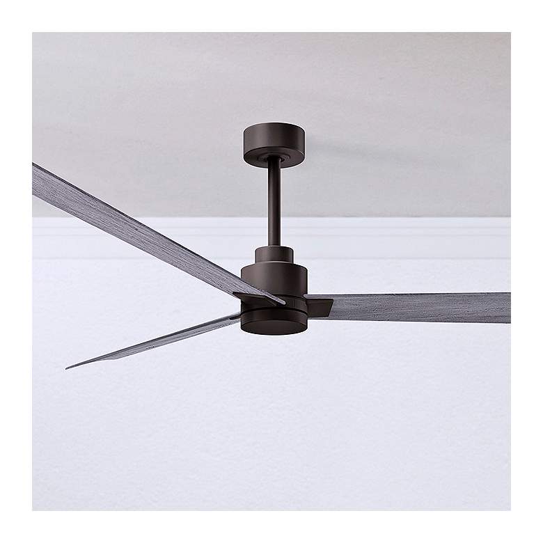 Image 1 72" Matthews Alessandra Bronze and Barnwood Ceiling Fan with Remote