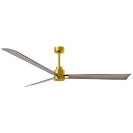 72" Matthews Alessandra Brushed Brass Gray Ash Ceiling Fan with Remote 72" Matthews Alessandra Brushed Brass Gray Ash Ceiling Fan with Remote