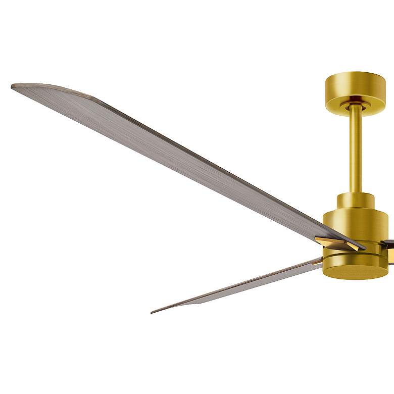 Image 4 72" Matthews Alessandra Brushed Brass Gray Ash Ceiling Fan with Remote more views