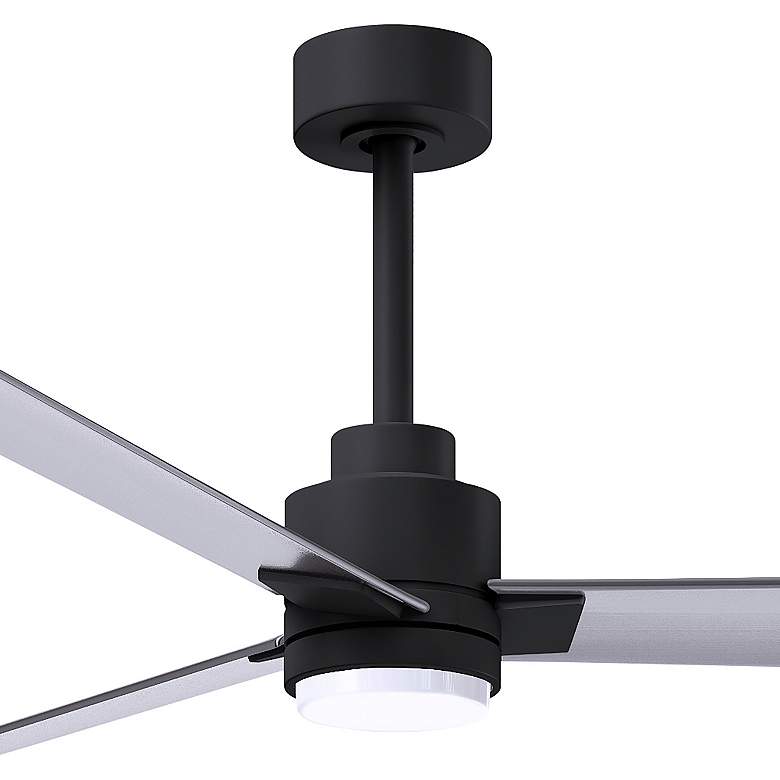 Image 3 72" Matthews Alessandra Damp LED Black and Nickel Fan with Remote more views