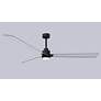 72" Matthews Alessandra Damp LED Black and Nickel Fan with Remote