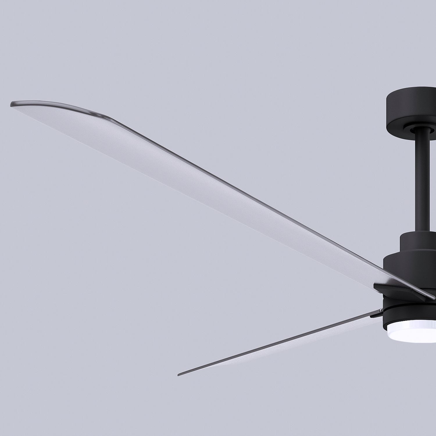 72" Matthews Alessandra Damp LED Black and Nickel Fan with Remote