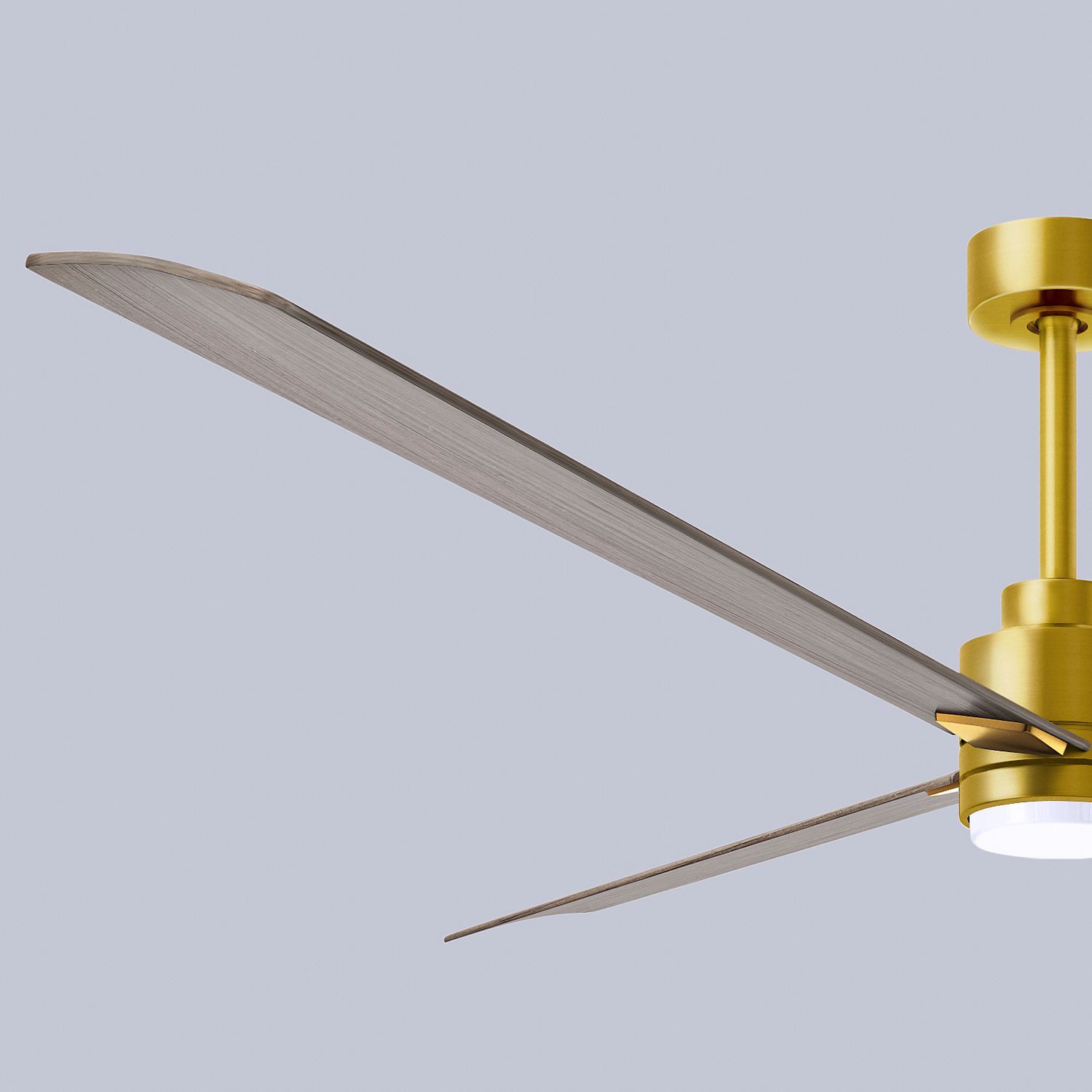 72" Matthews Alessandra Damp LED Brass Gray Ceiling Fan with Remote