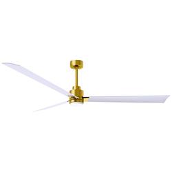 72&quot; Matthews Alessandra Damp LED White Brass Ceiling Fan with Remote
