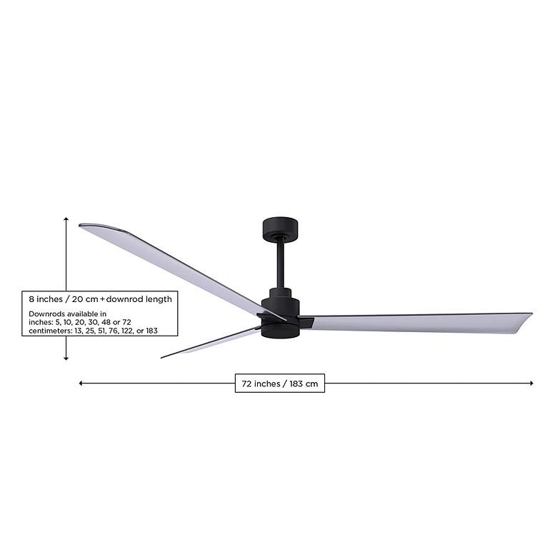 Image 5 72" Matthews Alessandra Damp LED White Brass Ceiling Fan with Remote more views