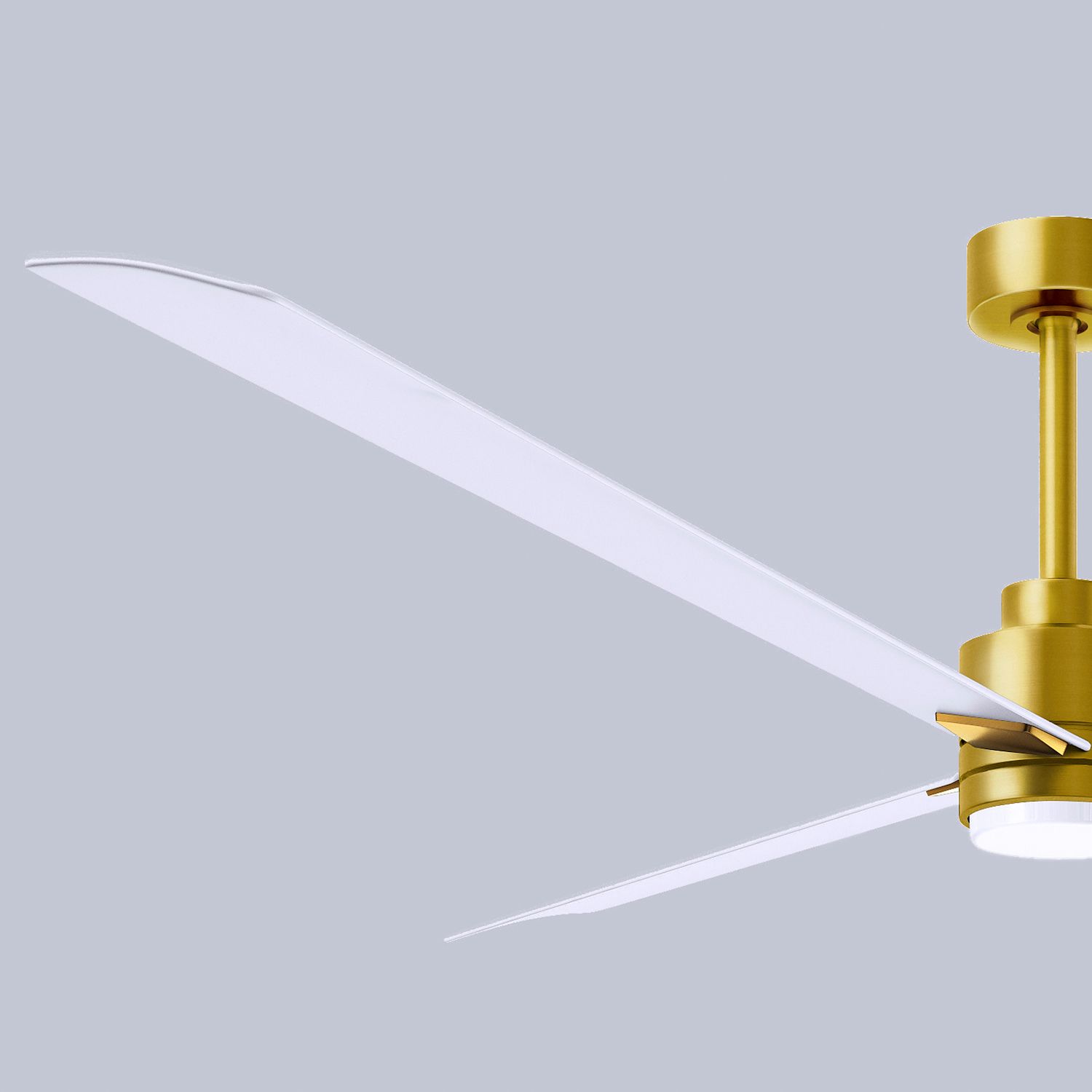 72" Matthews Alessandra Damp LED White Brass Ceiling Fan with Remote