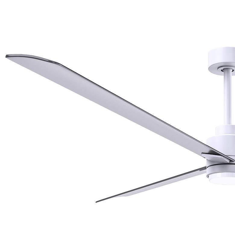 Image 4 72" Matthews Alessandra Damp LED White Nickel Ceiling Fan with Remote more views