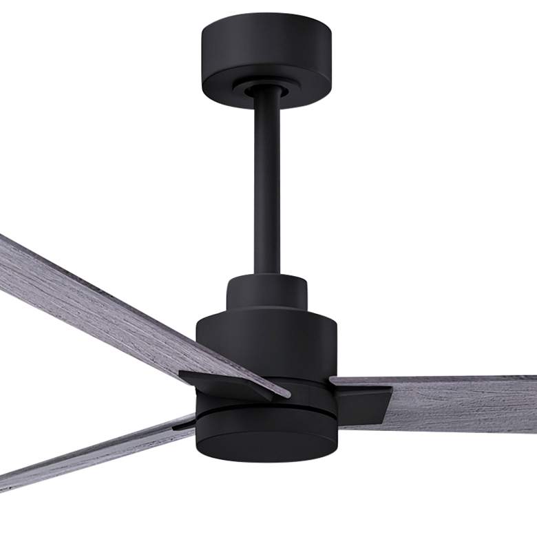 Image 2 72" Matthews Alessandra Matte Black Barnwood Ceiling Fan with Remote more views