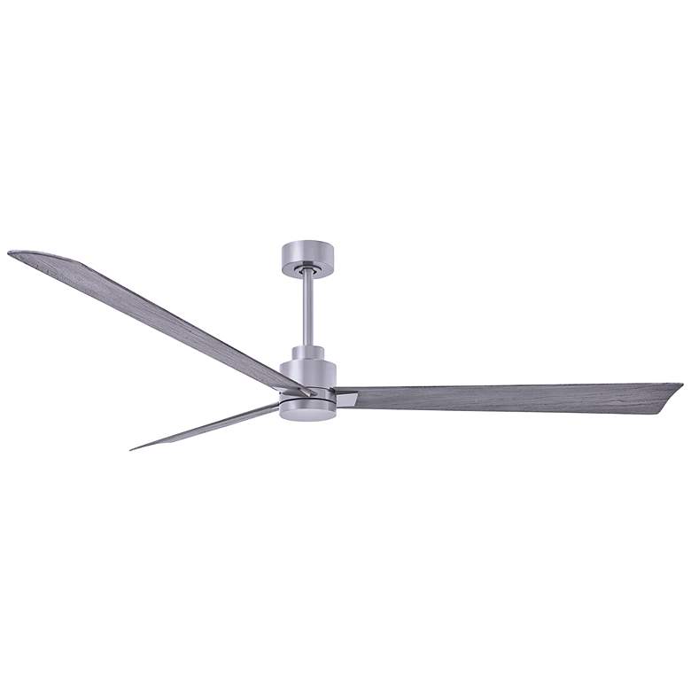 Image 1 72" Matthews Alessandra Nickel and Barnwood Ceiling Fan with Remote