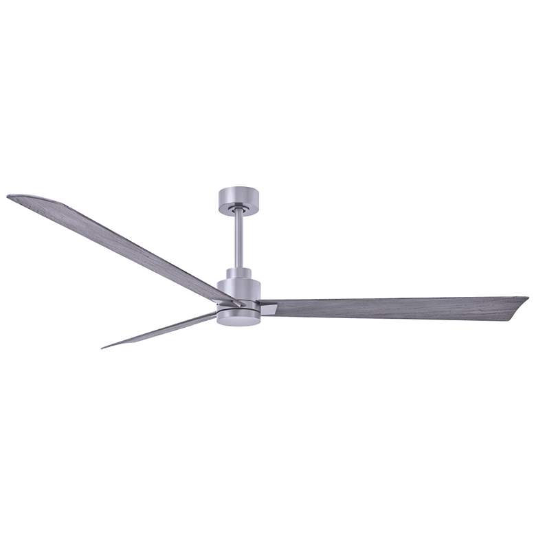 Image 1 72 inch Matthews Alessandra Nickel and Barnwood Ceiling Fan with Remote