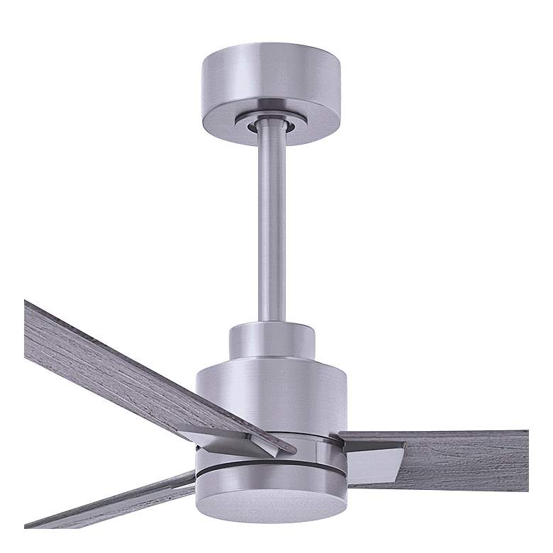 Image 2 72" Matthews Alessandra Nickel and Barnwood Ceiling Fan with Remote more views
