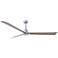 72" Matthews Alessandra Nickel and Gray Ash Ceiling Fan with Remote