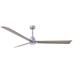 72" Matthews Alessandra Nickel and Gray Ash Ceiling Fan with Remote