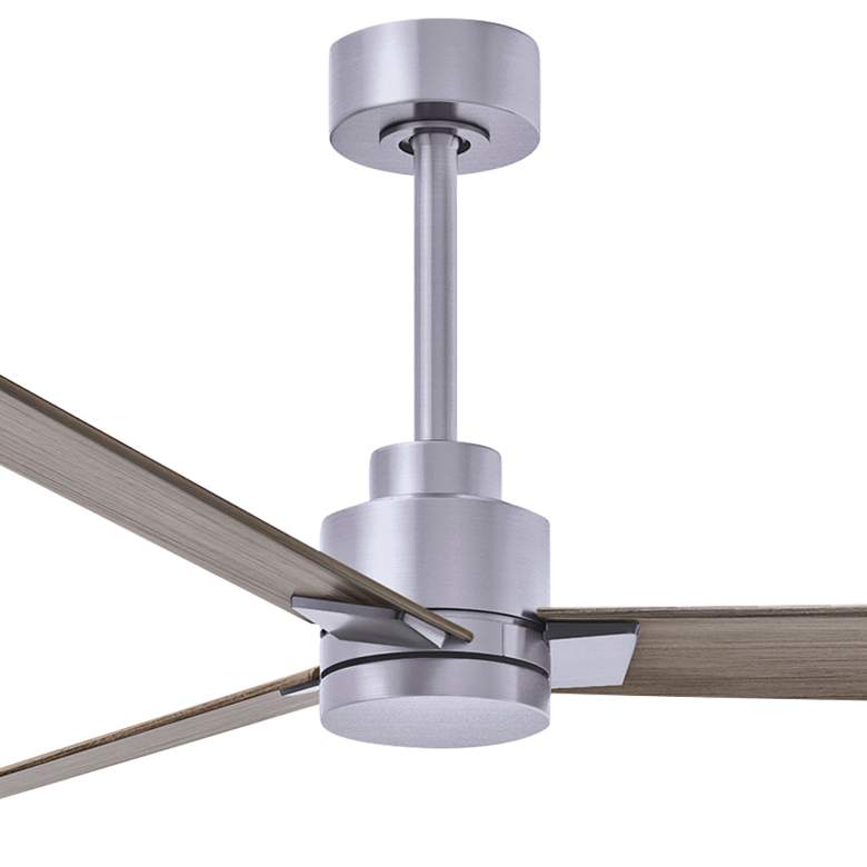 Image 2 72" Matthews Alessandra Nickel and Gray Ash Ceiling Fan with Remote more views