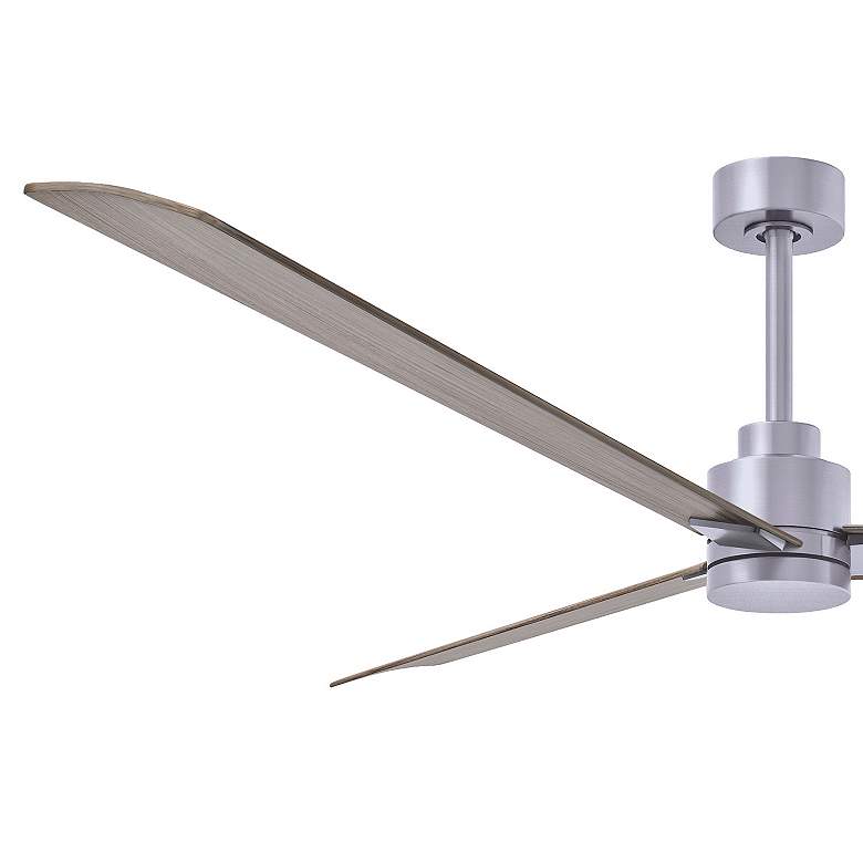 Image 4 72" Matthews Alessandra Nickel and Gray Ash Ceiling Fan with Remote more views