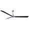 72" Matthews Alessandra Nickel and Matte Black Ceiling Fan with Remote