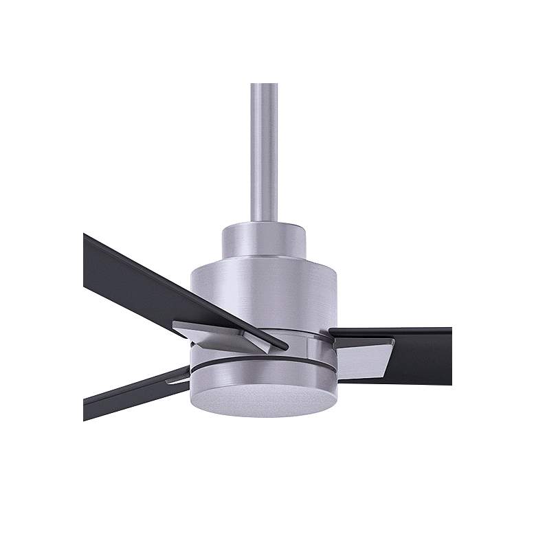 Image 2 72" Matthews Alessandra Nickel and Matte Black Ceiling Fan with Remote more views